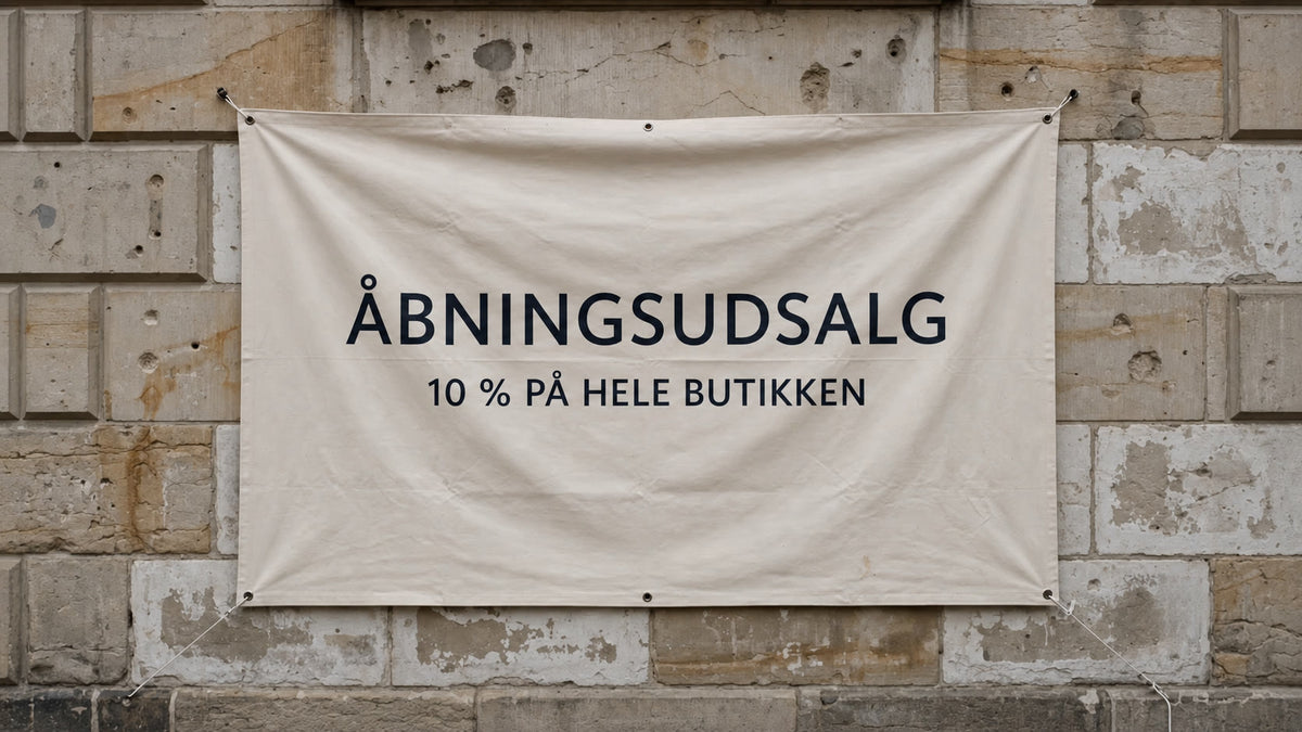 Åbningsudsalg — 10 % på hele butikken