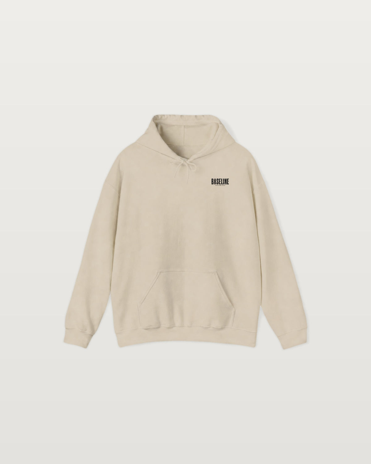 City Skyline Hoodie — Baseline Graphic Hoodie with Red Sun