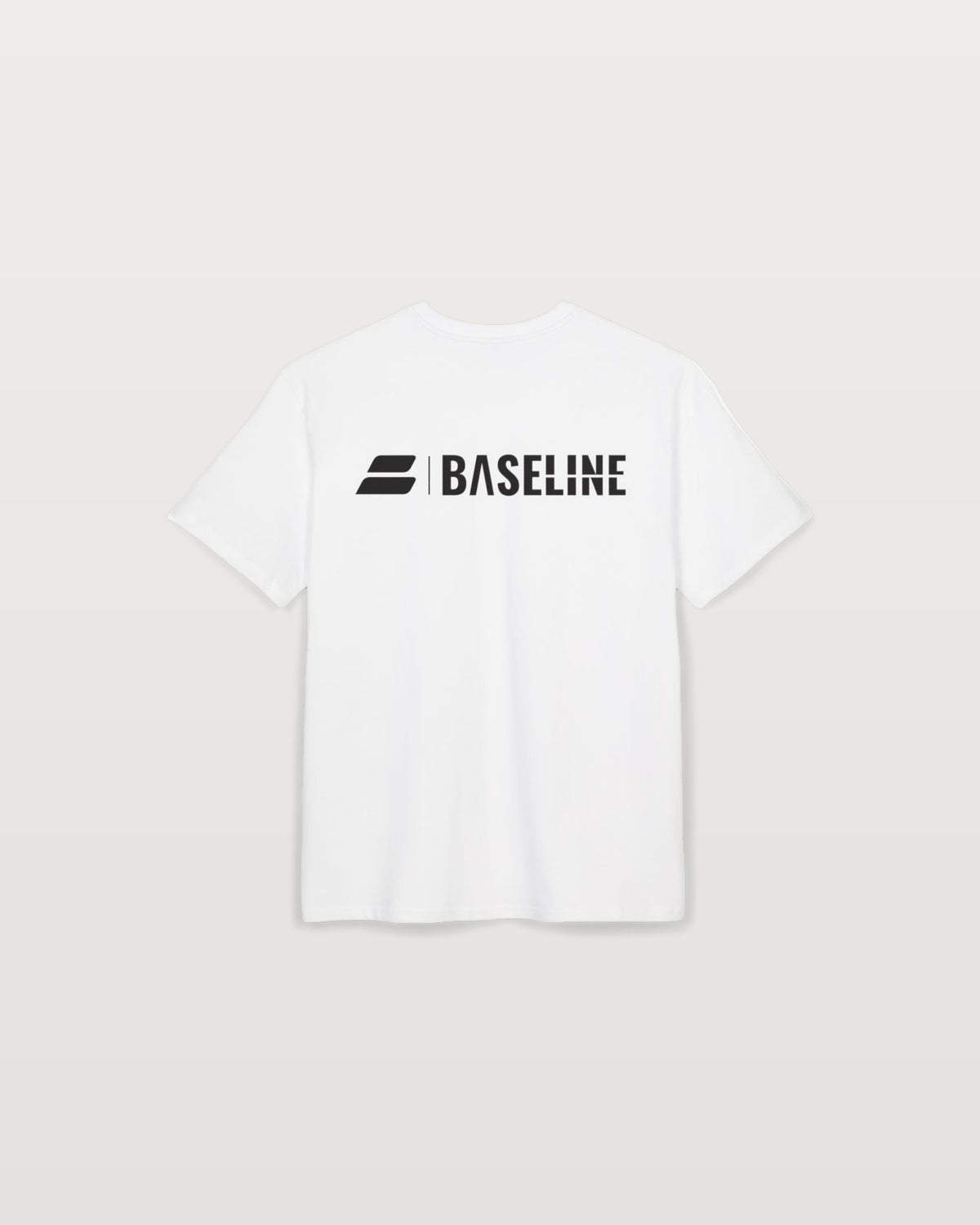 Baseline Vertical Logo Oversized Tee — Minimal Streetwear Graphic T‑Shirt