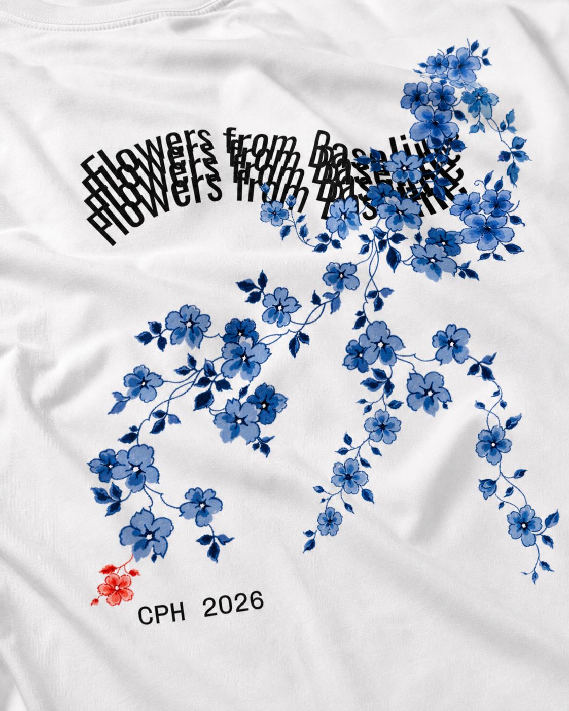 Flowers from Baseline | Royal Floral Scatter Oversized Graphic T-Shirt