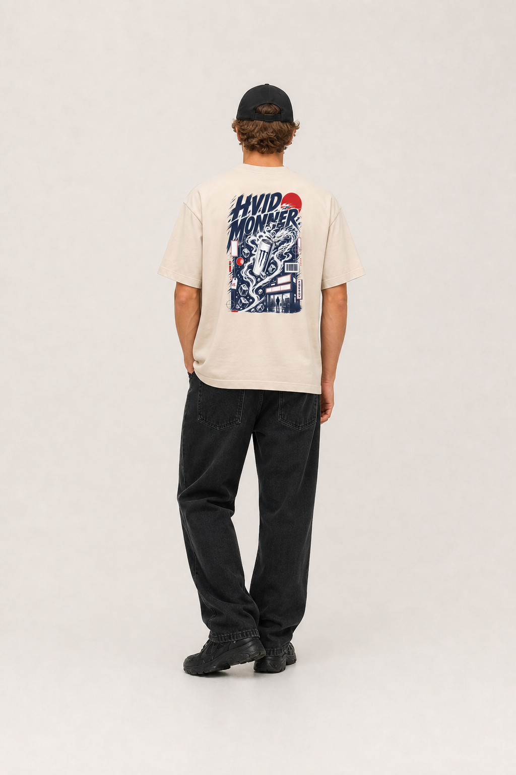 Hvid Monner Graphic Tee | Streetwear Shirt